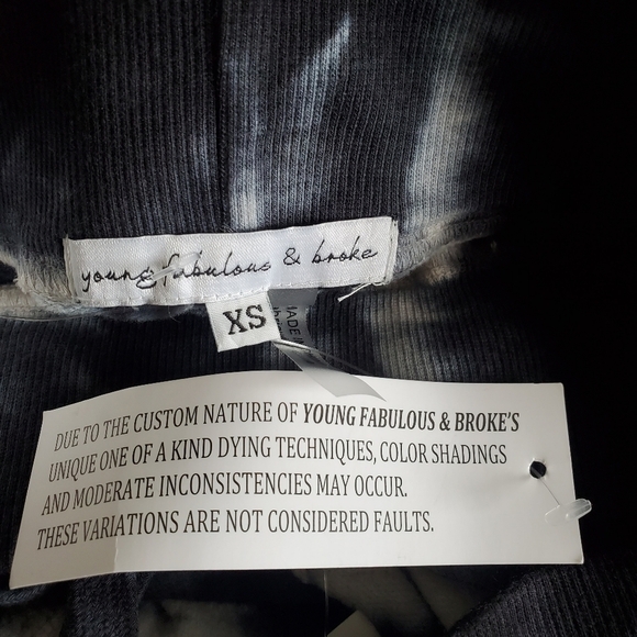 New Young Fabulous & Broke Tie Dye Jogger Sweatpants NWT Size XS - Picture 7 of 9